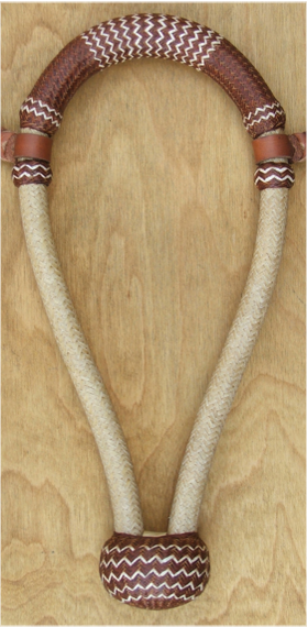 24 plait Rinderrohhaut Bosal. natur / mittelbraun